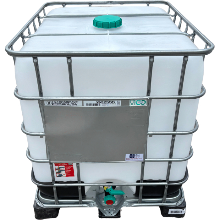 SCHÜTZ MX- 1000 Literes erősített , Műanyag raklapos mosott IBC tartály /Élelmiszeres/ Un, Hibátlan ,újszerű állapot! - Image 2