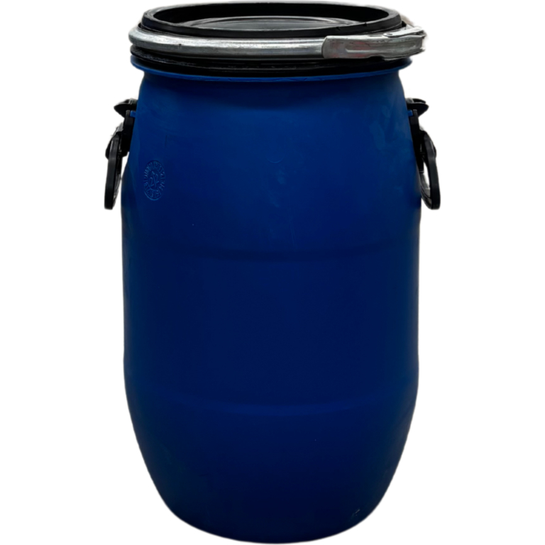 30 literes műanyag MAUSER vagy SCHÜTZ levehető tetejű hordó,bajonett záras, UN